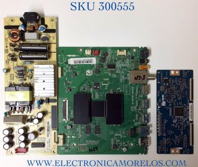 KIT DE TARJETAS PARA TV TCL MAIN SVSMST1008-MA200AA / 40-MST10F-MAA2HG / V8-ST10K01-LF1V1291 / FUENTE 08-L12NLA2-PW200AA / L12NW / L12NH / T-CON 55.55T32.C27 / 55T32-C0L / 5555T32C27 / PANEL T550QVN05.7 / MODELO 55S425